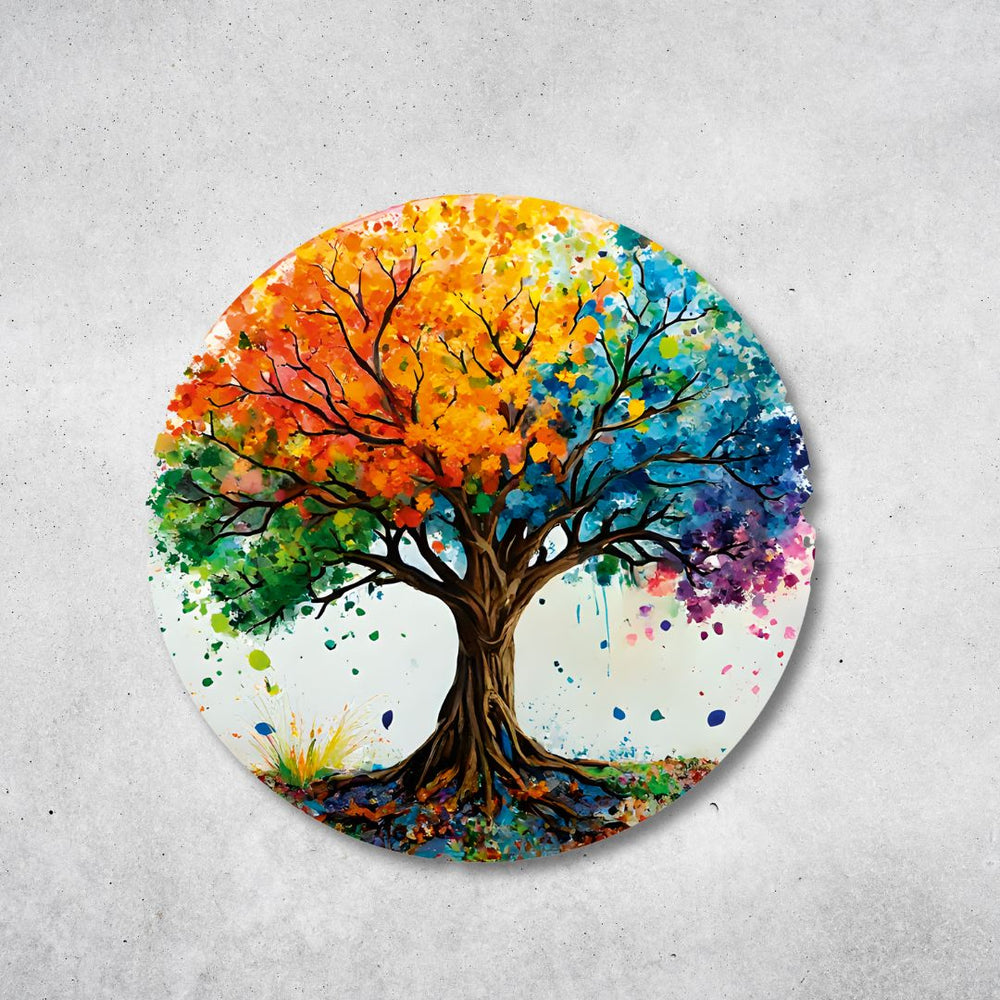 Baum des Lebens - Rundes Metallschild