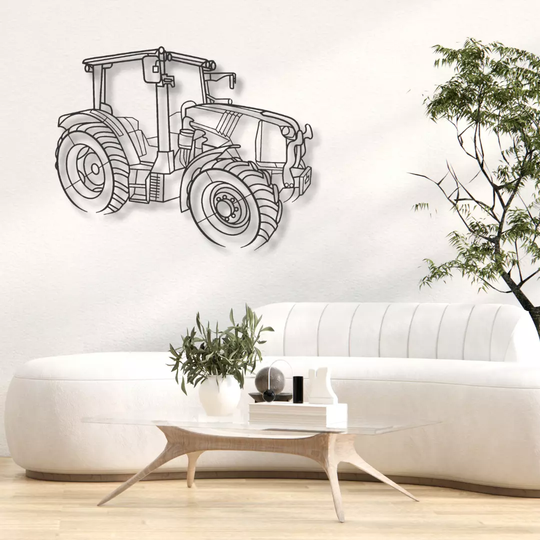 C Arion 410 Traktor Silhouette - Wanddekoration aus Metall