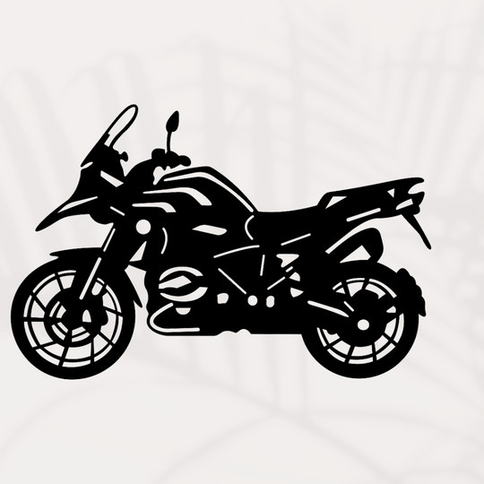 Motorrad Silhouette aus Metall