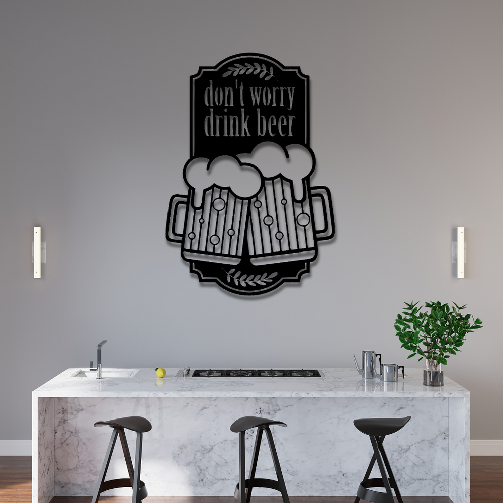 Don't worry drink Beer - Wandbild