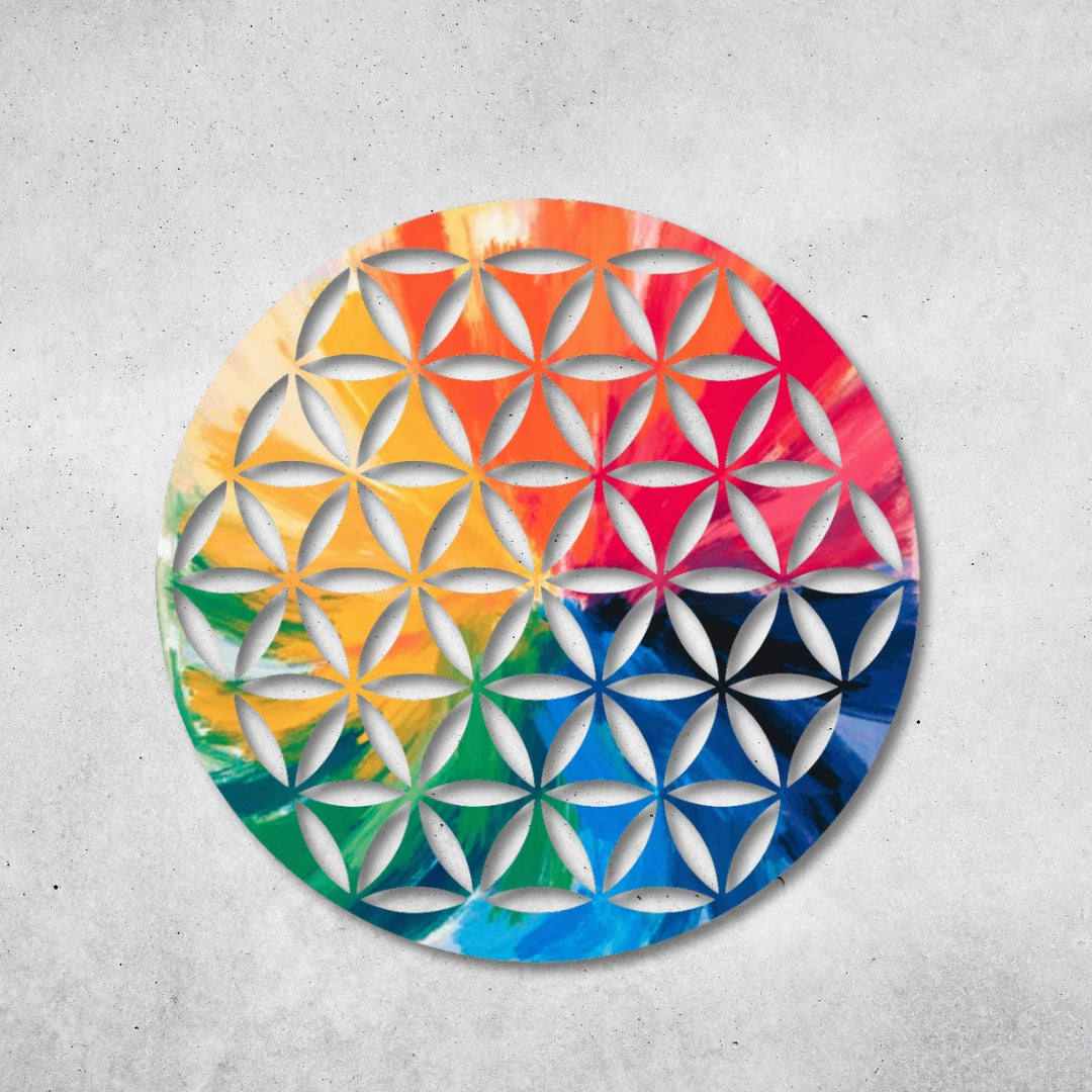 Blume des Lebens - Design - Bild - Metall 023