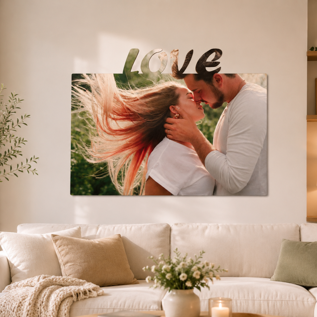 Personalisiertes Holzbild mit Schriftzug – Familie, Mama, Papa oder Baby | Individuelle Wanddeko aus Holz