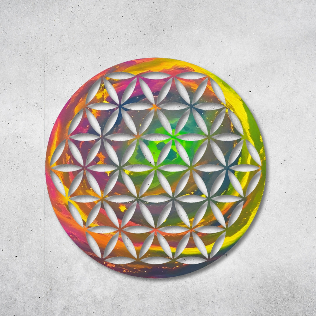 Blume des Lebens - Design - Bild - Metall 027