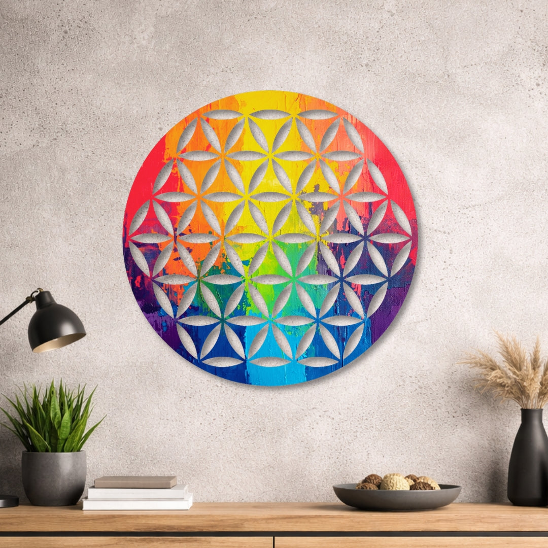 Blume des Lebens - Design - Bild - Metall 021