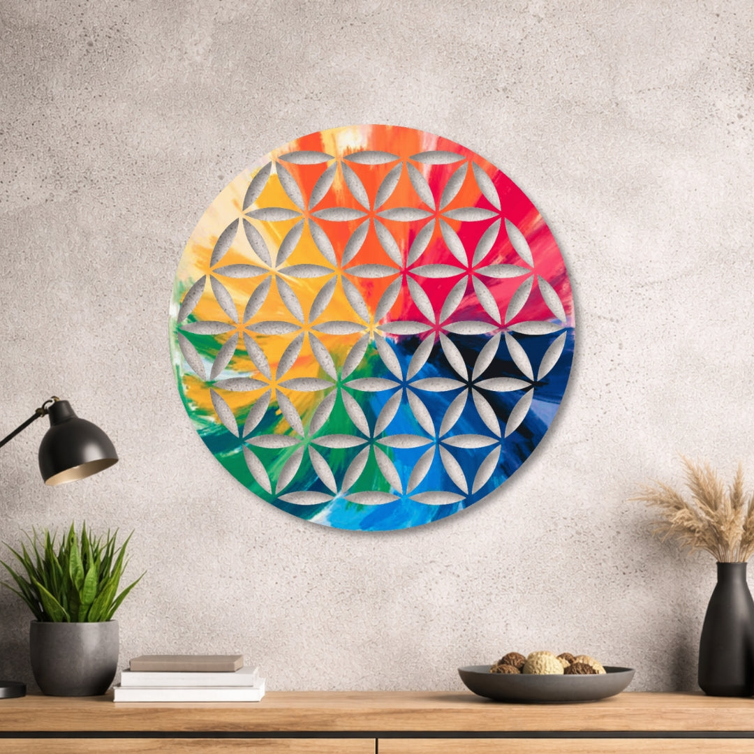 Blume des Lebens - Design - Bild - Metall 023