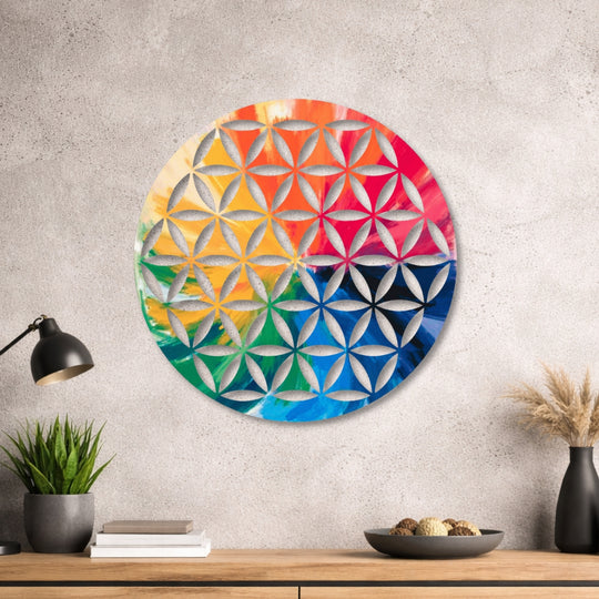 Blume des Lebens - Design - Bild - Metall 023