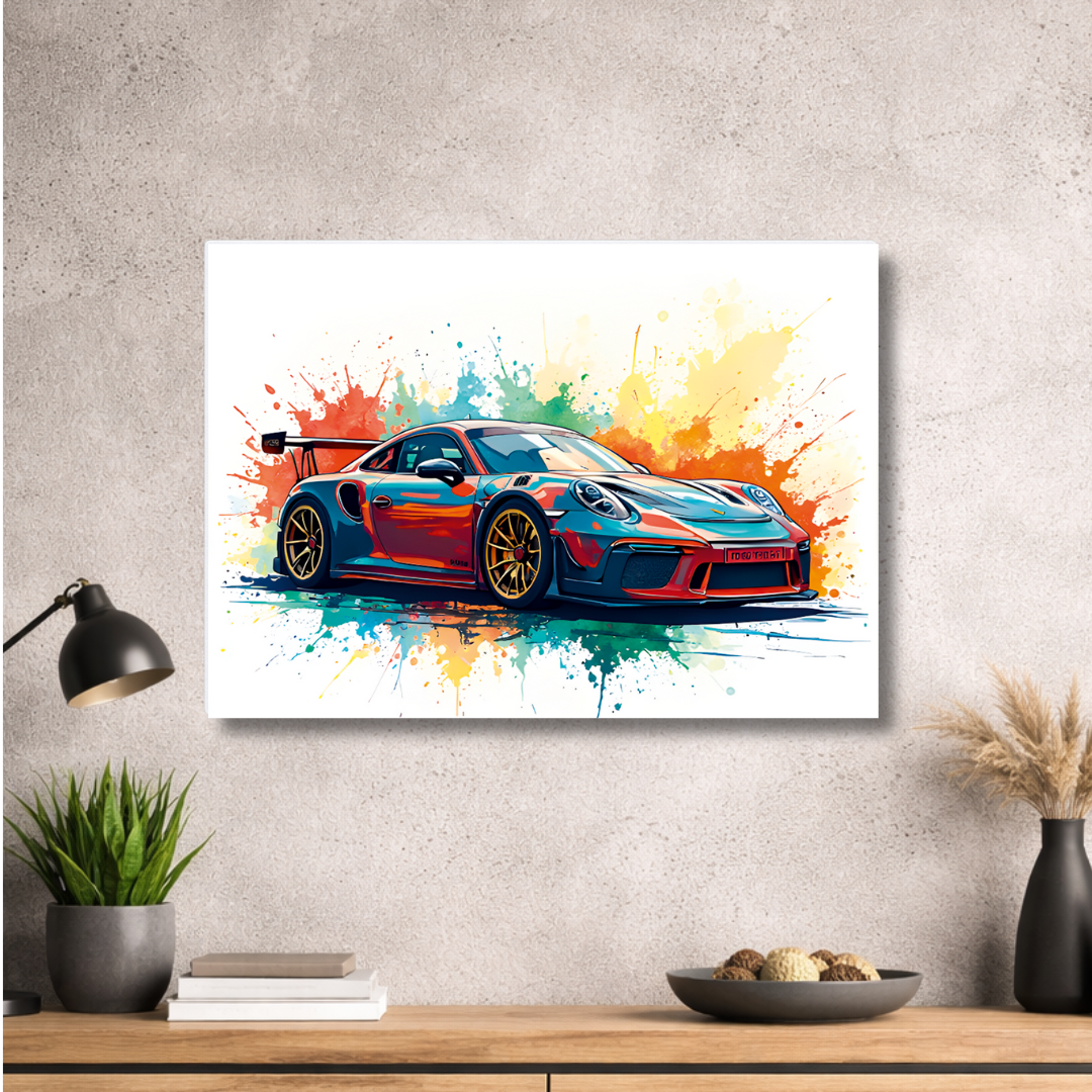 Sportwagen Design - hochwertiges Metallwandbild