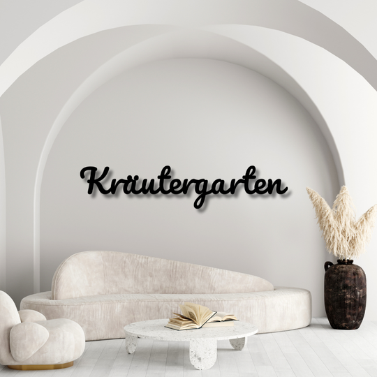Wandbild mit Deinem Wunschtext - Personalisierter Metall-Schriftzug