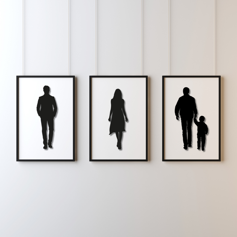 Deine Silhouette als exklusives Wandbild