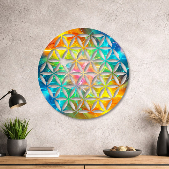 Blume des Lebens - Design - Bild - Metall 026