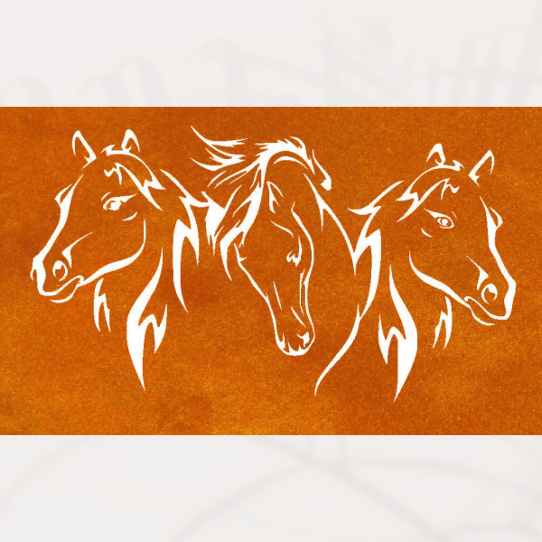 Pferde Metall Tafel - Elegante Metall-Deko für Pferdeliebhaber