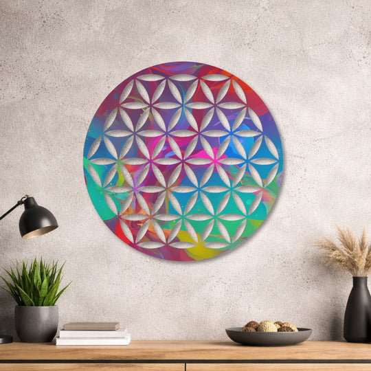 Blume des Lebens - Design - Bild - Metall 028