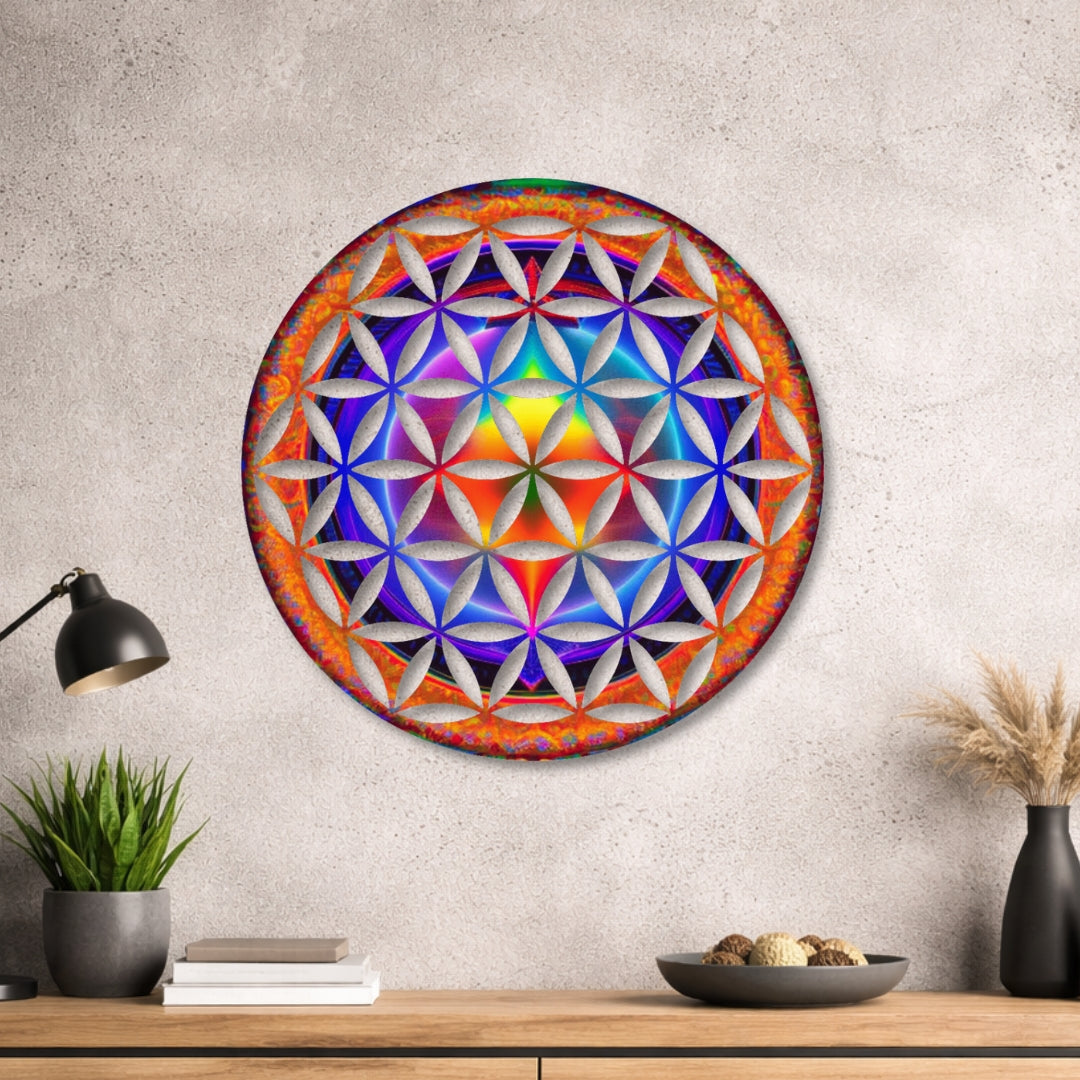 Blume des Lebens - Design - Bild - Metall 029