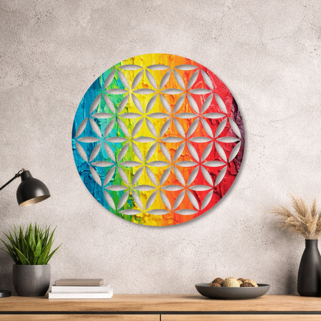 Blume des Lebens - Design - Bild - Metall 020