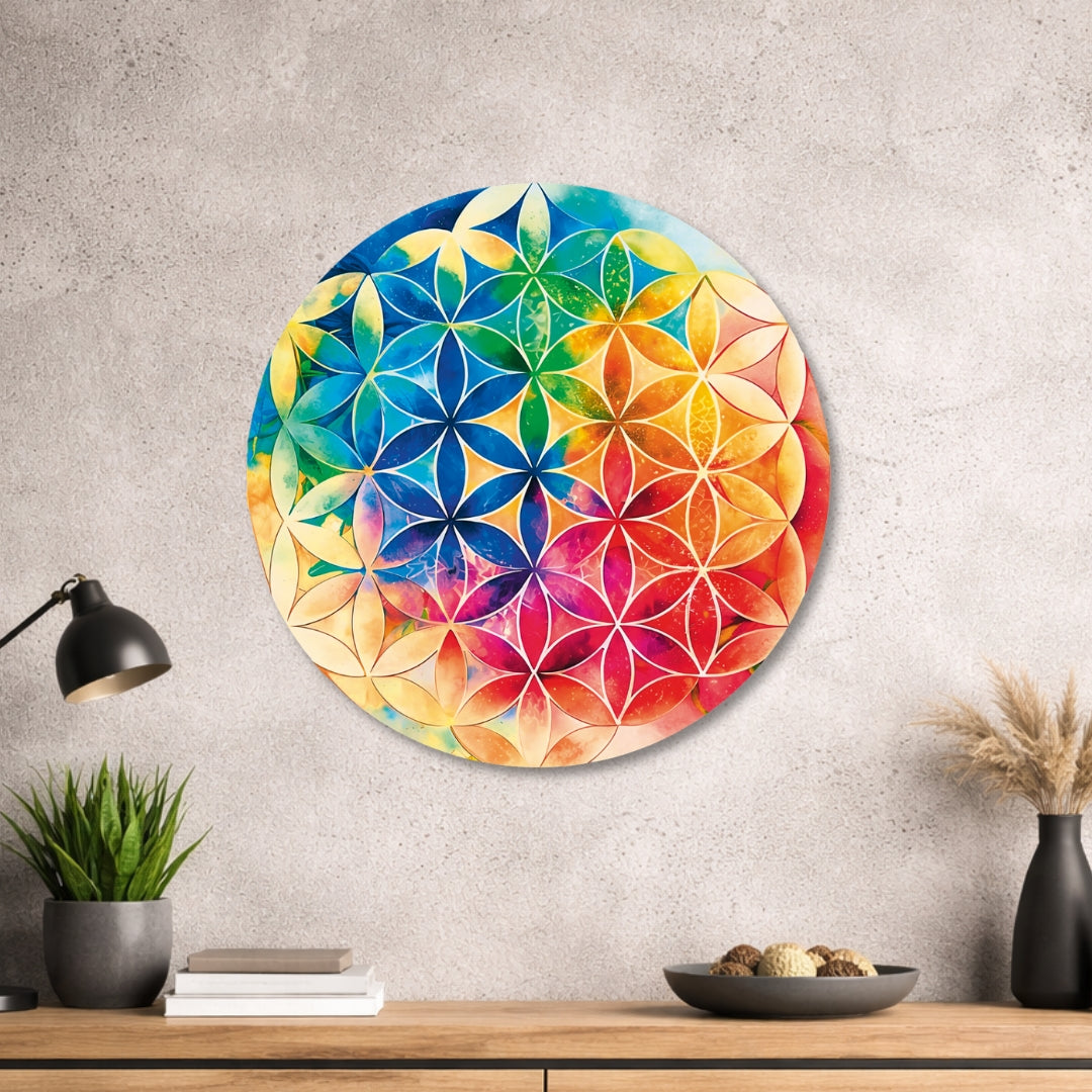 Blume des Lebens - Design - Bild - Metall 015