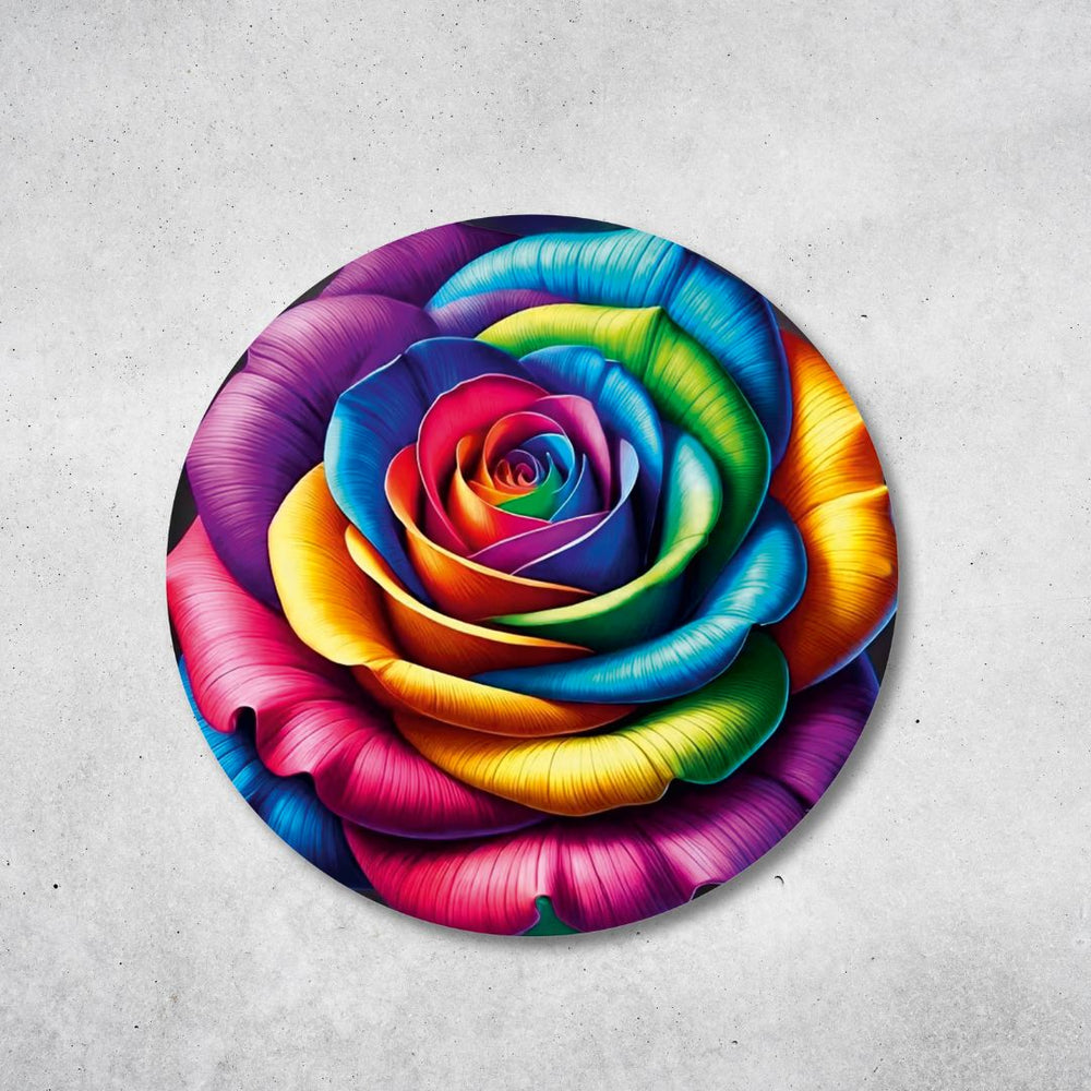 Blume des Lebens - Rundes Metallschild