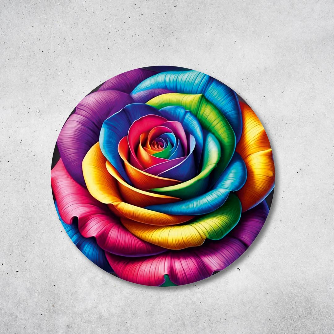 Blume des Lebens - Rundes Metallschild