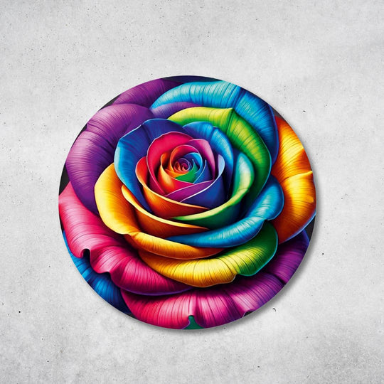 Blume des Lebens - Rundes Metallschild