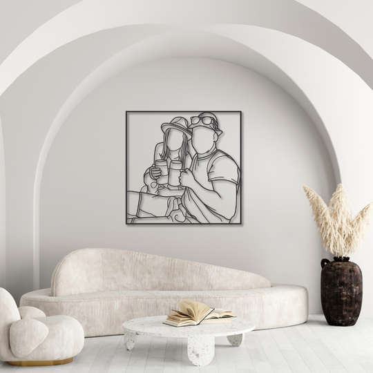 Personalialisiertes Foto - Portrait als Wandbild aus Metall - Größe 88cm