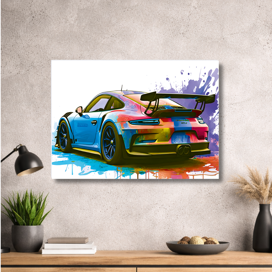 Sportwagen Design - hochwertiges Metallwandbild