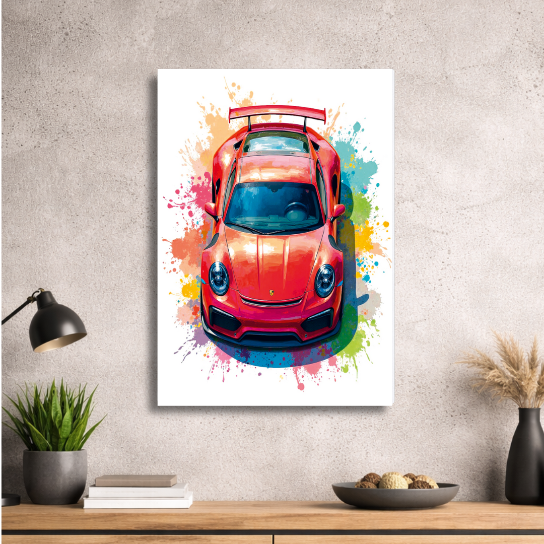 Sportwagen Design - hochwertiges Metallwandbild
