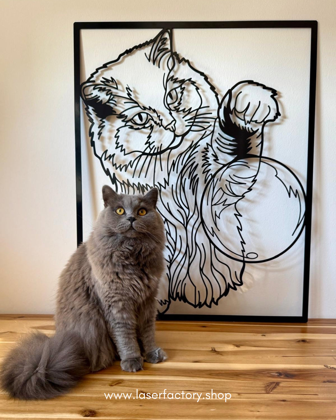 Dein Haustier als individuelles Metall-Wandbild – einzigartig &amp; zeitlos - Größe 48cm oder 88cm