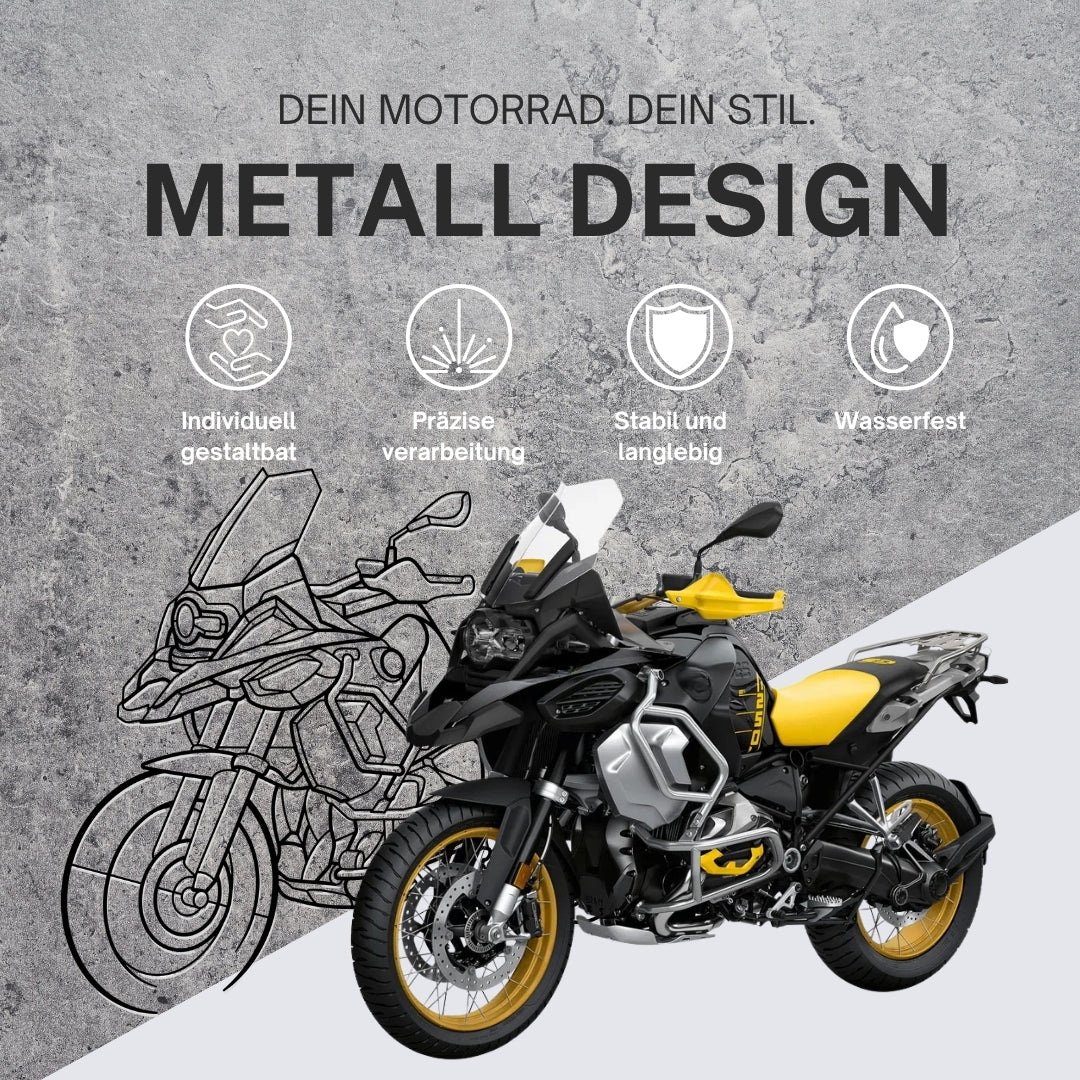 Dein Motorrad. Dein.Stil. Dein Metall Wandbild: individuell gestaltet