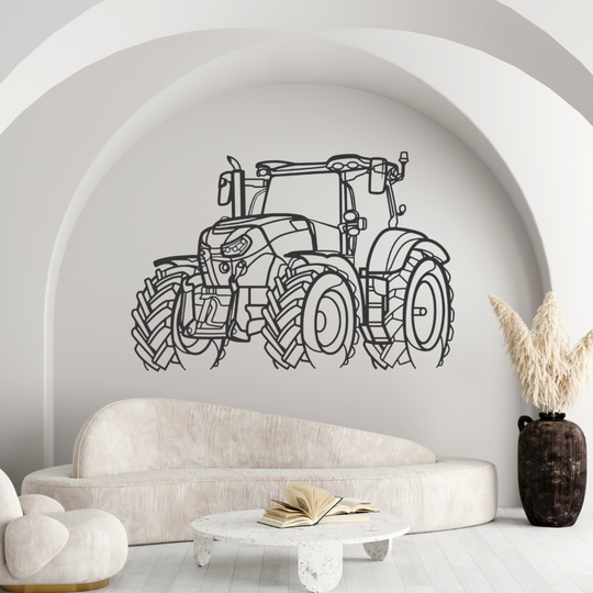 C 240 Traktor Silhouette Wanddekoration aus Metall