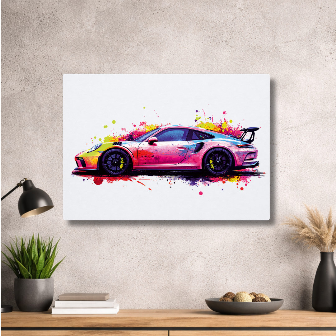 Sportwagen Design - hochwertiges Metallwandbild