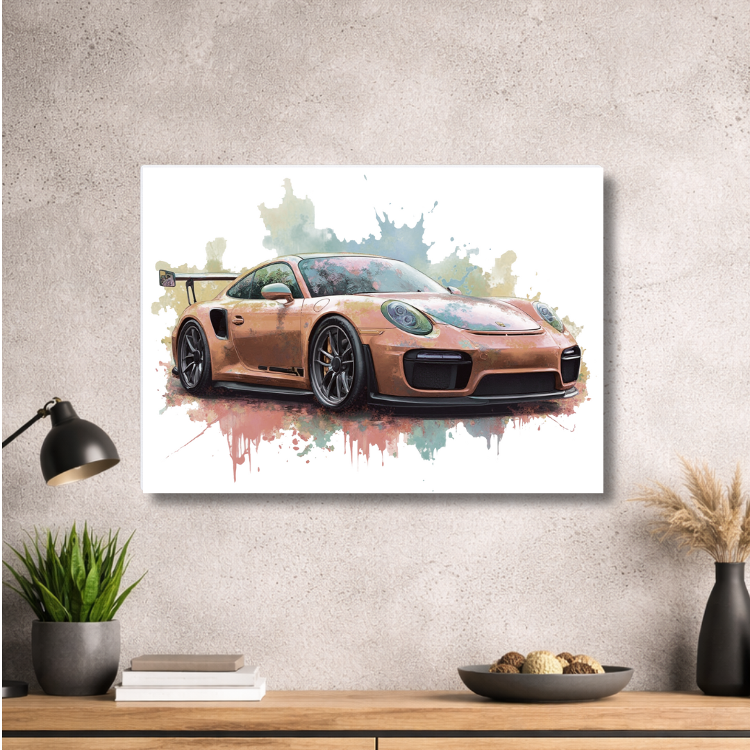 Sportwagen Design - hochwertiges Metallwandbild