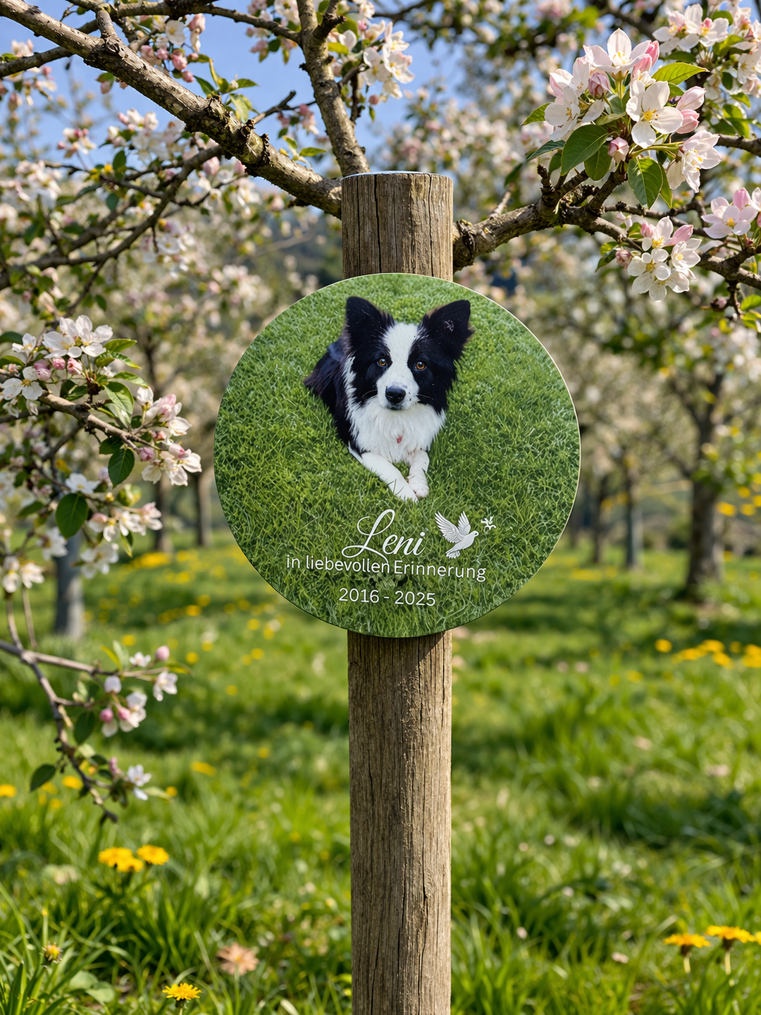 Gedenktafel Farbdruck mit Foto – personalisierte Erinnerung
