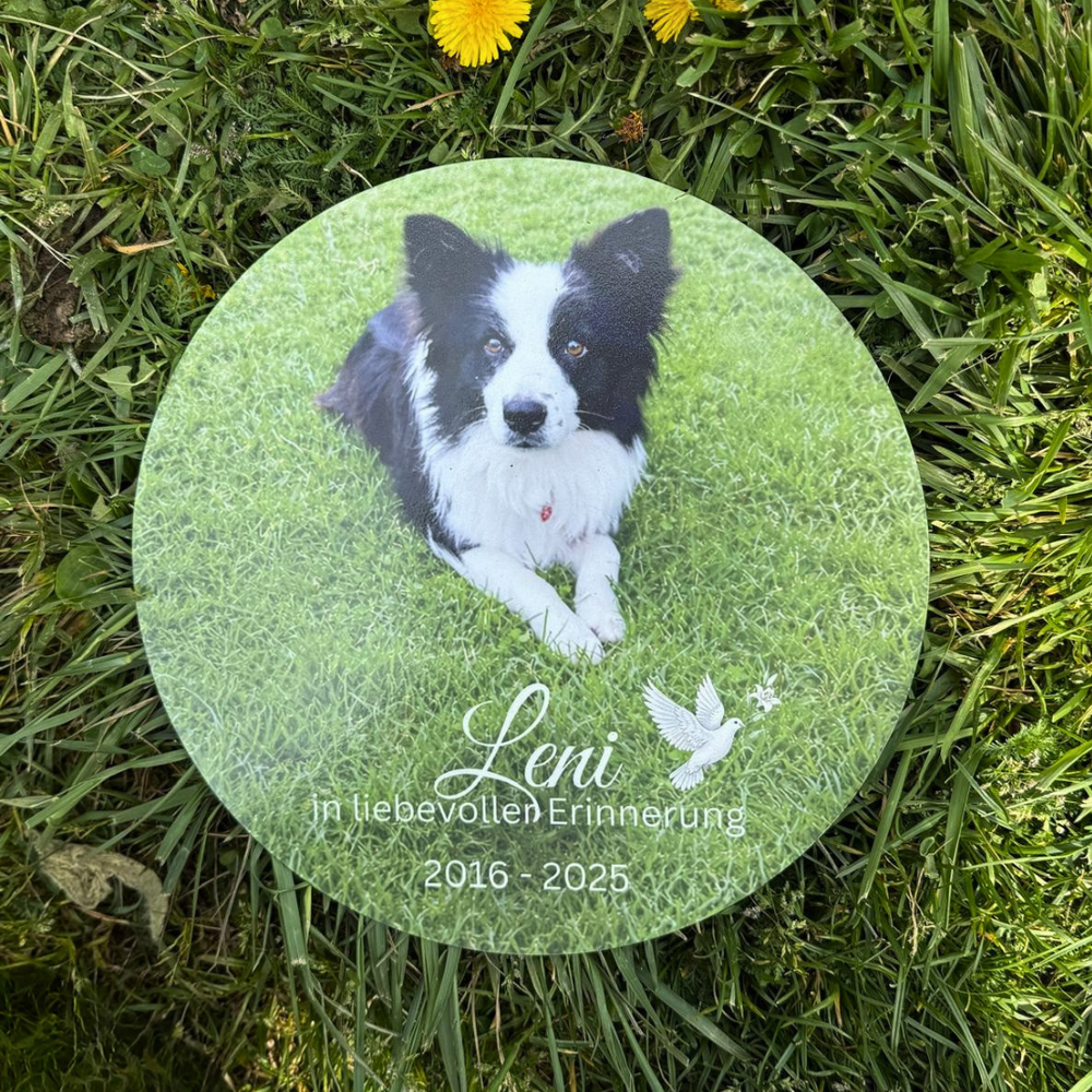 Gedenktafel Farbdruck mit Foto – personalisierte Erinnerung