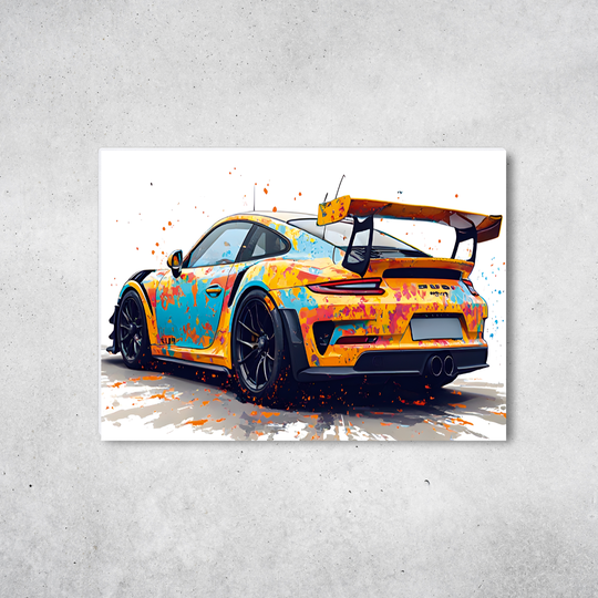 Sportwagen Design - hochwertiges Metallwandbild