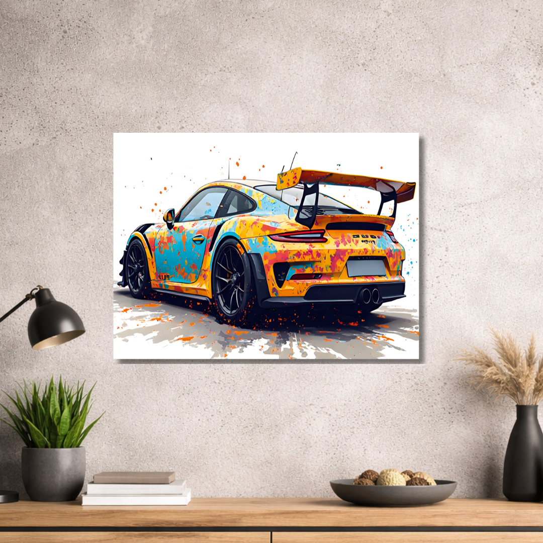 Sportwagen Design - hochwertiges Metallwandbild