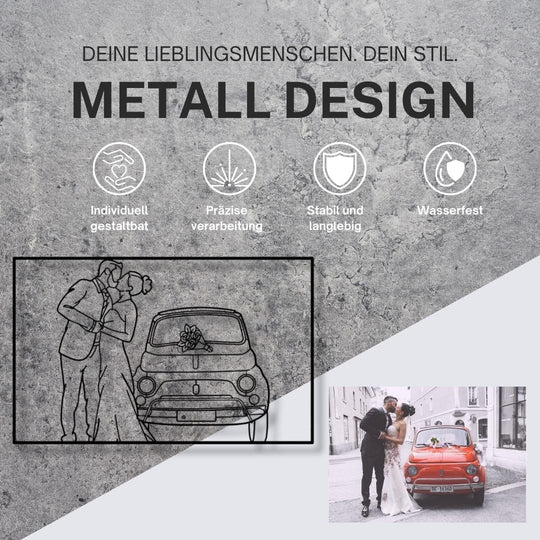 Personalialisiertes Foto - Portrait als Wandbild aus Metall - Größe 88cm