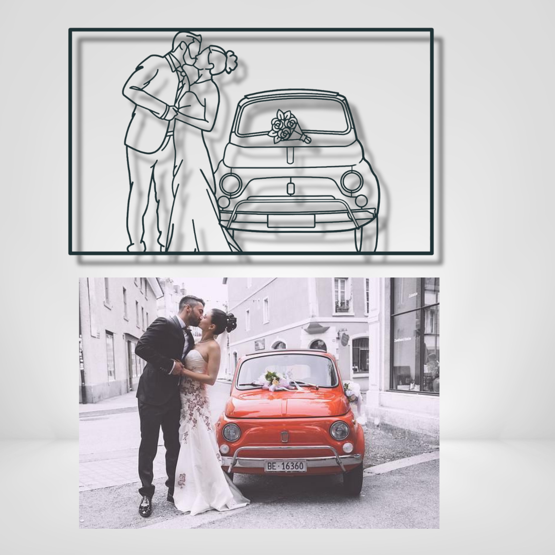 Personalialisiertes Foto - Portrait als Wandbild aus Metall