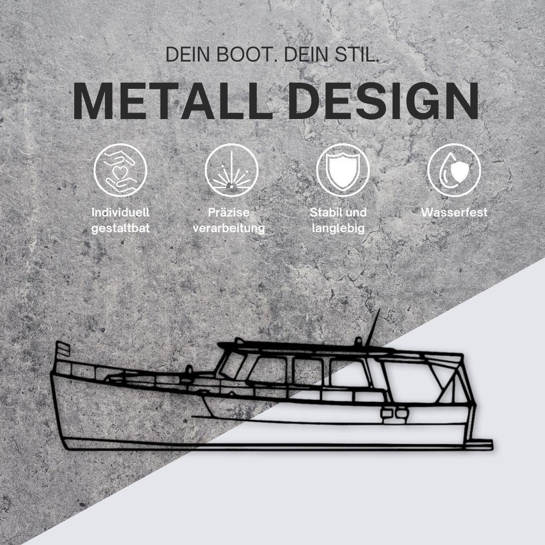Dein Boot. Dein.Stil. Dein Metall Wandbild: individuell gestaltet