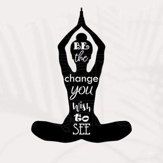 Buddha "be the change you wish to see" - Elegante Metall - Deko - Laserfactory Austria