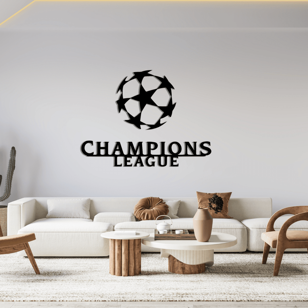 Champions League Wandbild für Männerzimmer - Laserfactory Austria