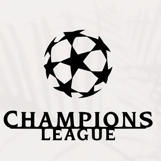 Champions League Wandbild für Männerzimmer - Laserfactory Austria