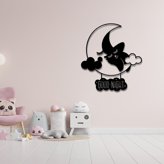 Good Night - Wandbild Kinderzimmer - Laserfactory Austria