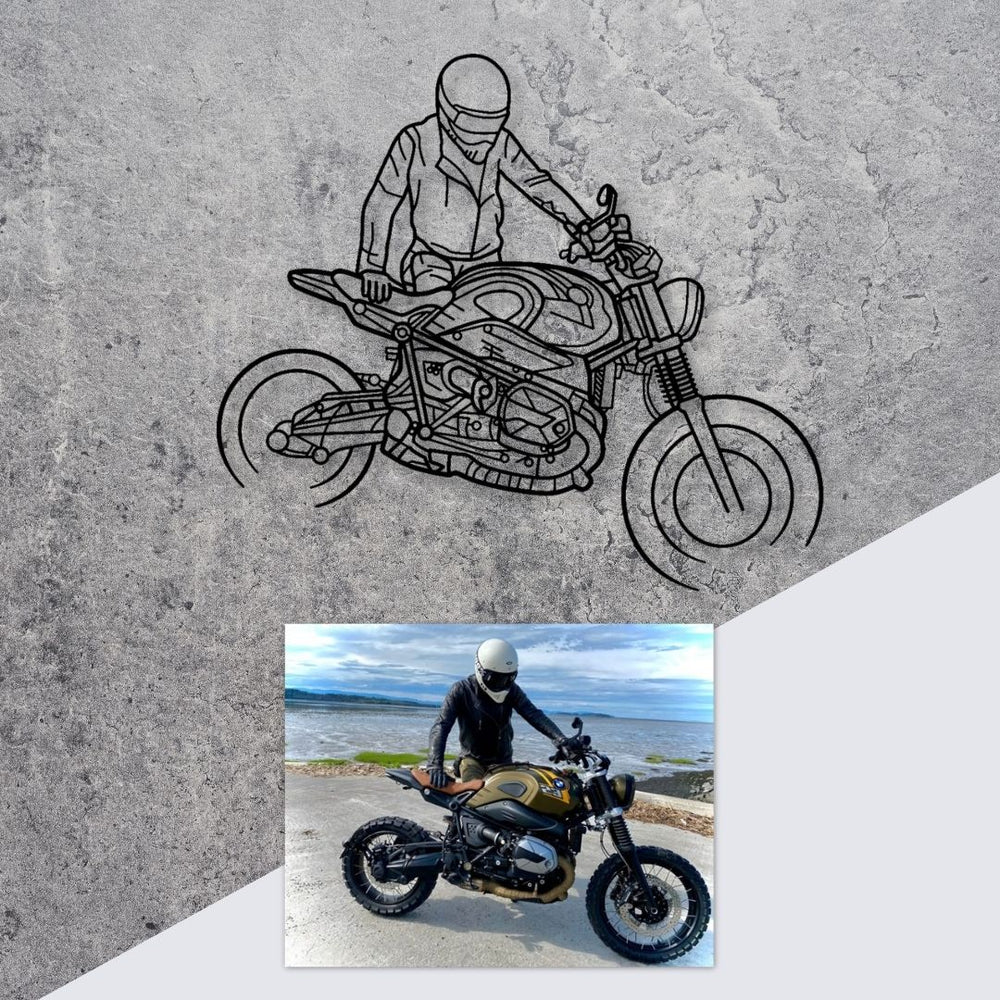 Dein Motorrad. Dein.Stil. Dein Metall Wandbild: individuell gestaltet