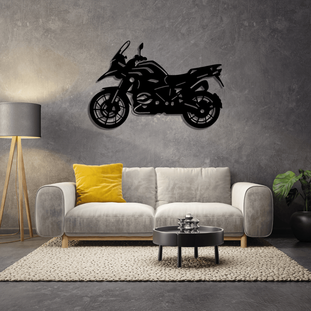 Motorrad Silhouette aus Metall - Laserfactory Austria