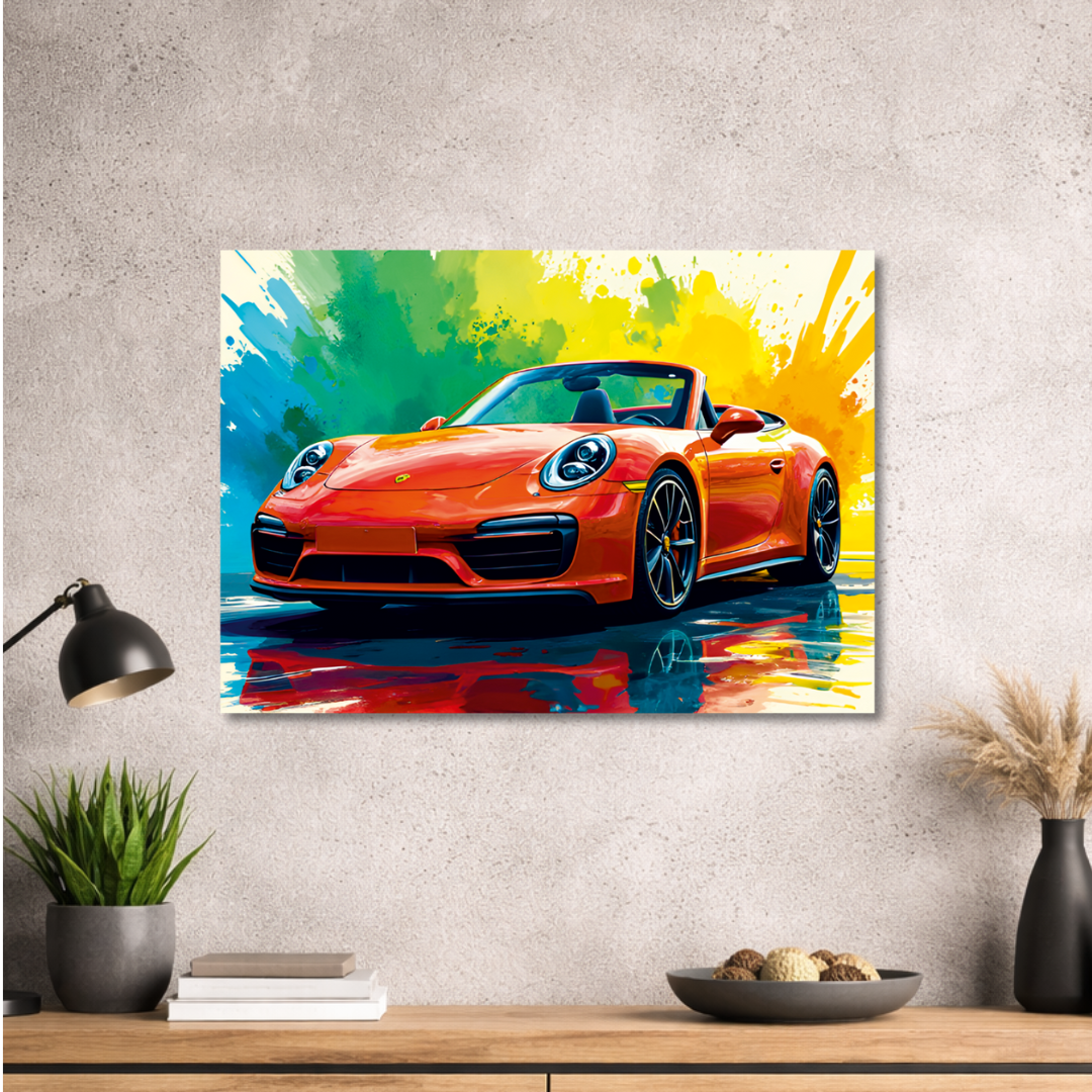 Sportwagen Design - hochwertiges Metallwandbild